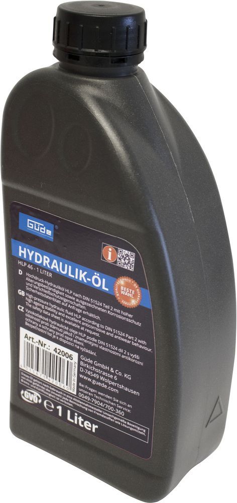 Güde Hydrauliköl HLP 46 1L umweltverträgliches Hydraulik-Öl Art.Nr. 42006